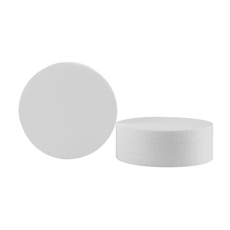 FFchuanhe 4 Pack Foam Circles for Crafts, Polystyrene Round Foam Discs (8  8  1 in) for DIY Projects, Decorations, Modeling, Christmas Decoration - Image 5